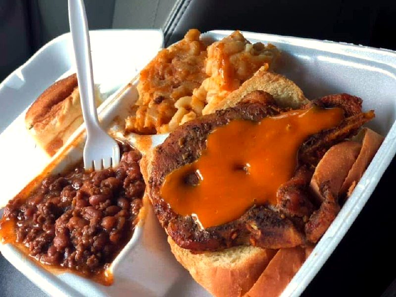BBQ plate — Carolina gold